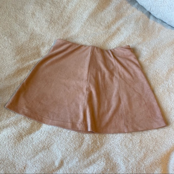 Suede Pink Mini Skirt A skirt - Picture 6 of 7